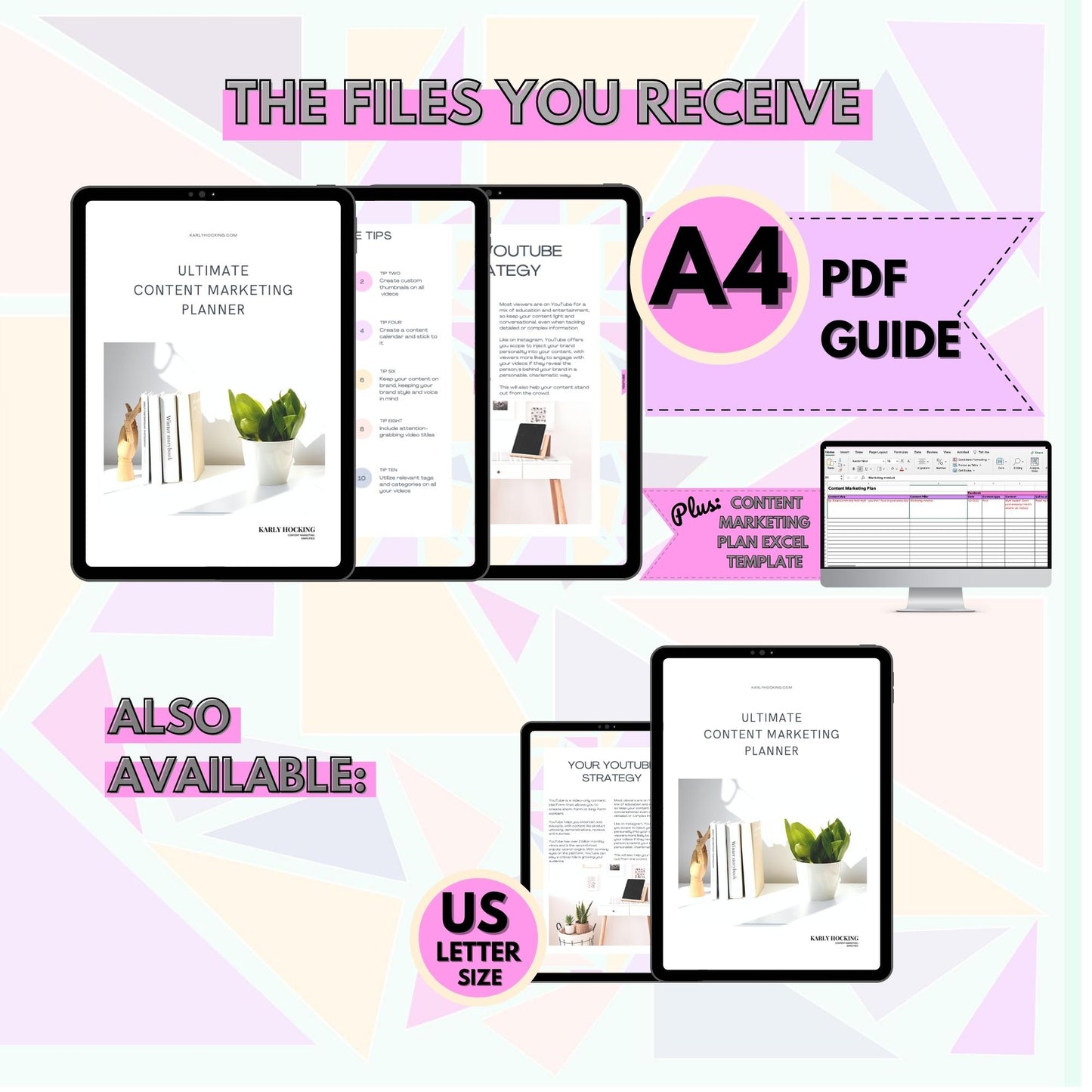 Ultimate Content Marketing Planner - A4 size - Instant download