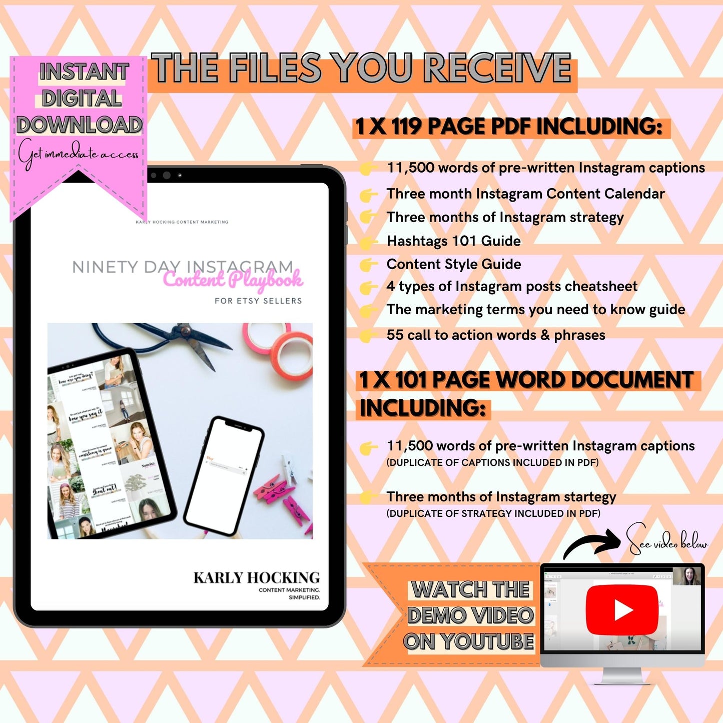 3 Month Instagram Kit for Etsy Sellers - Instant download