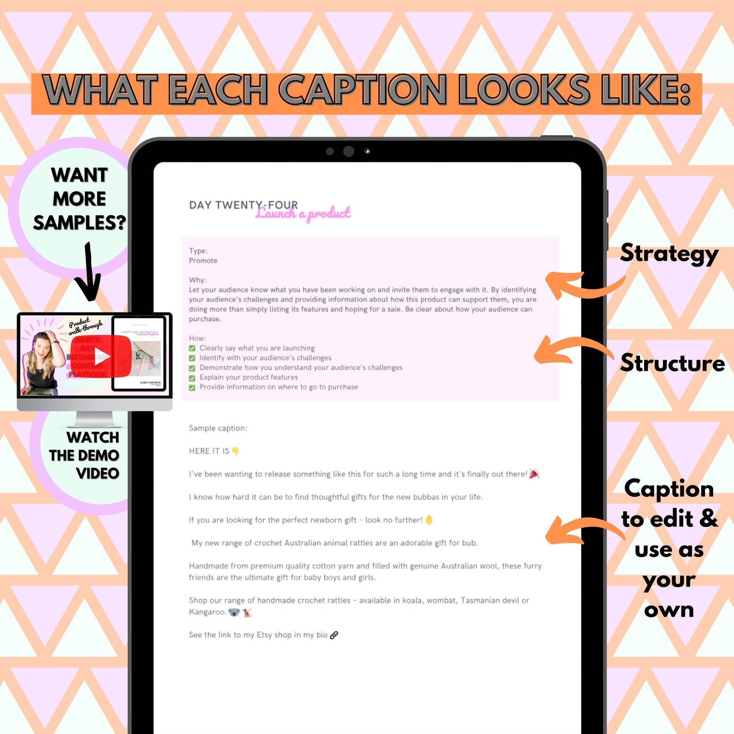 3 Month Instagram Kit for Etsy Sellers - Instant download