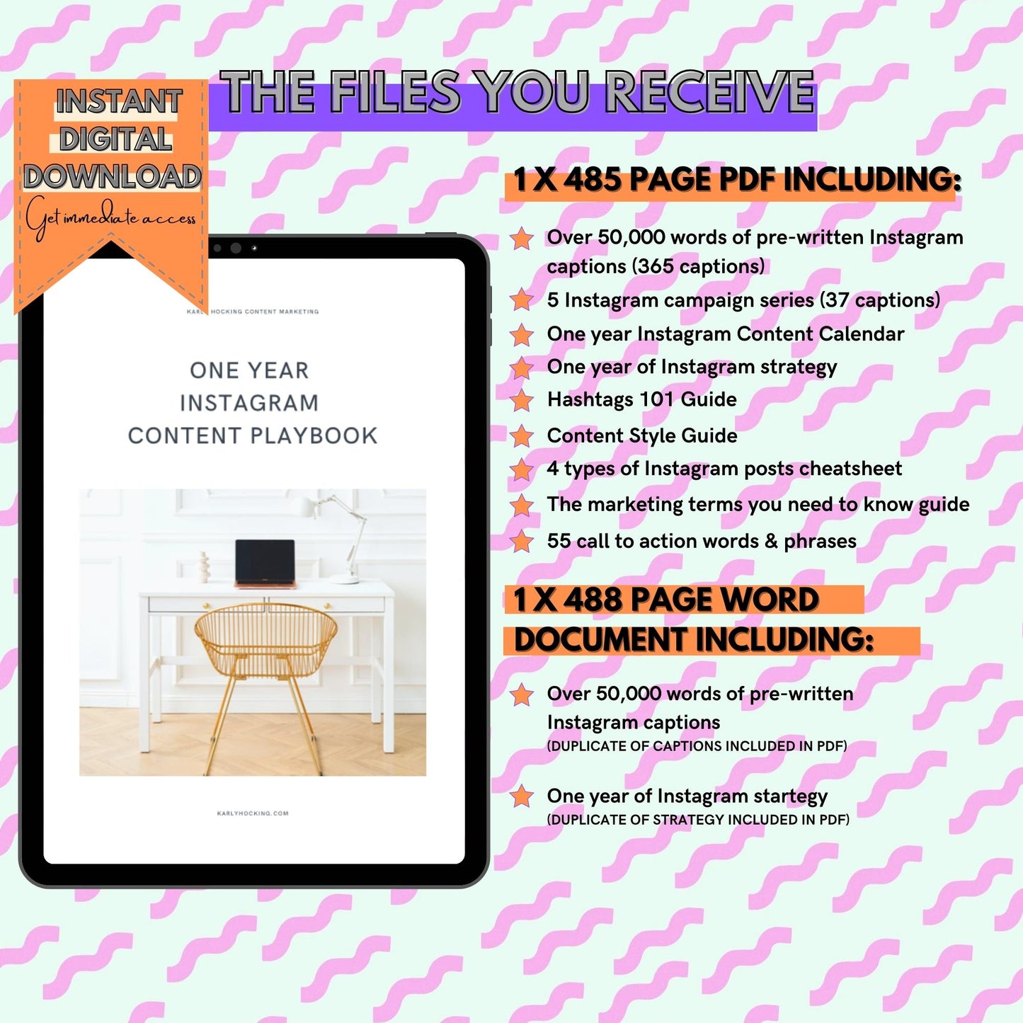 1 Year Instagram Kit - Instant download