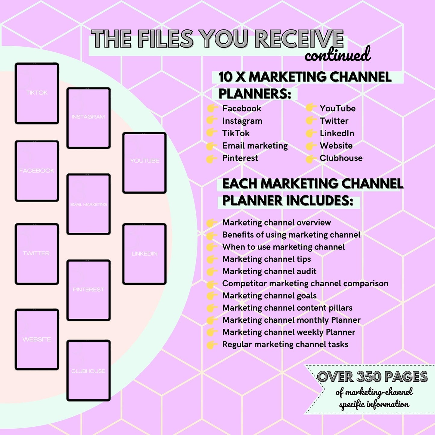 2023 Content Marketing Planner - US Letter size - Instant download