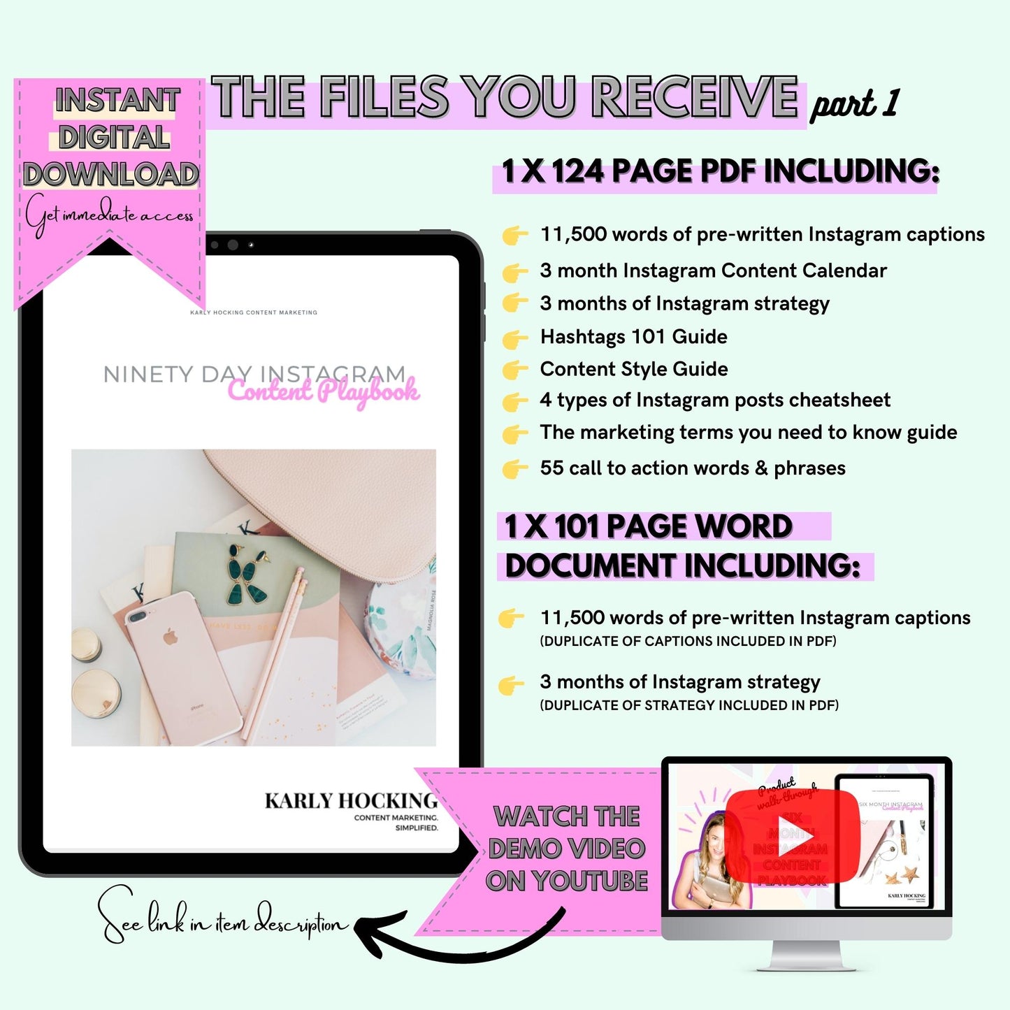 3 Month Instagram Bundle - Instant download
