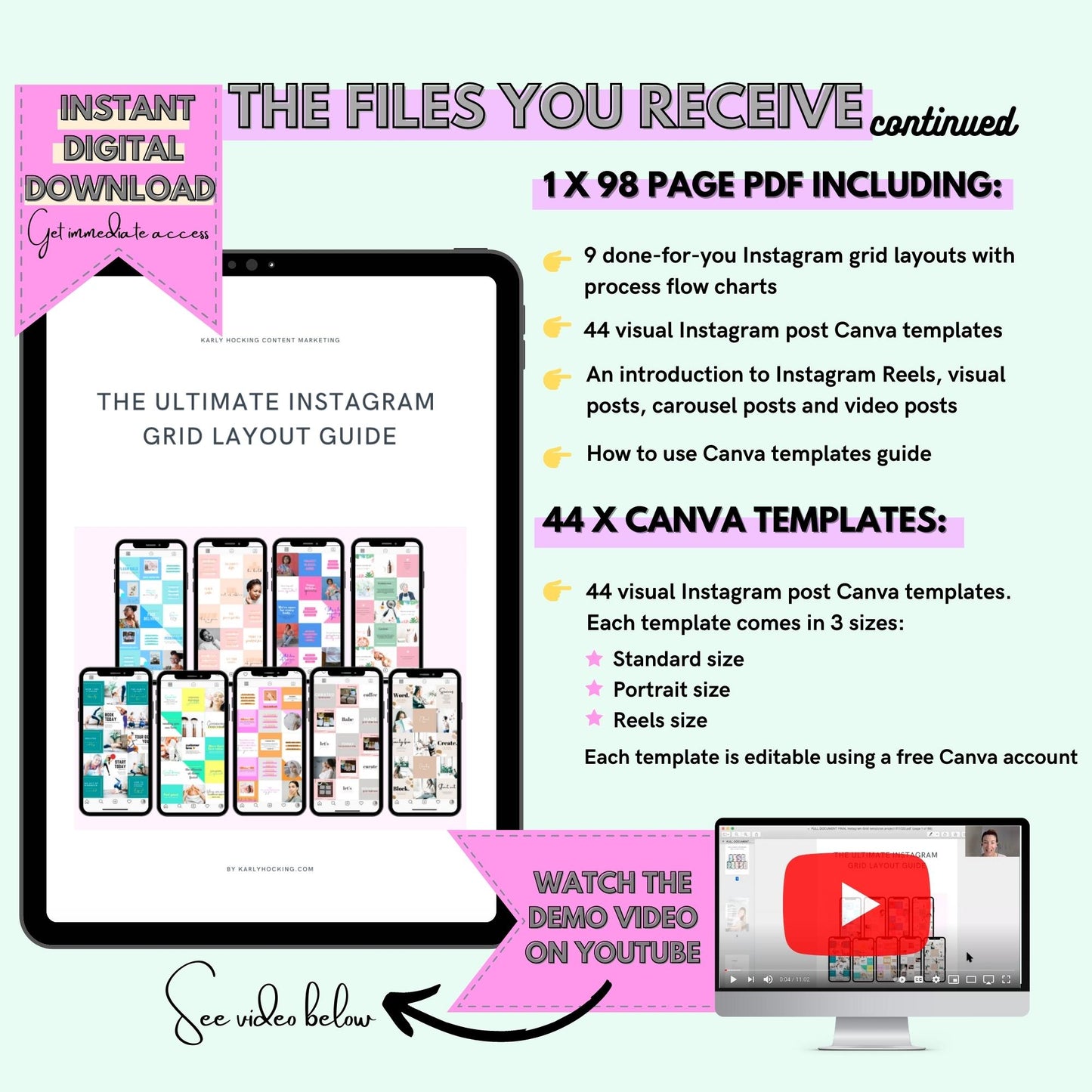 3 Month Instagram Bundle - Instant download