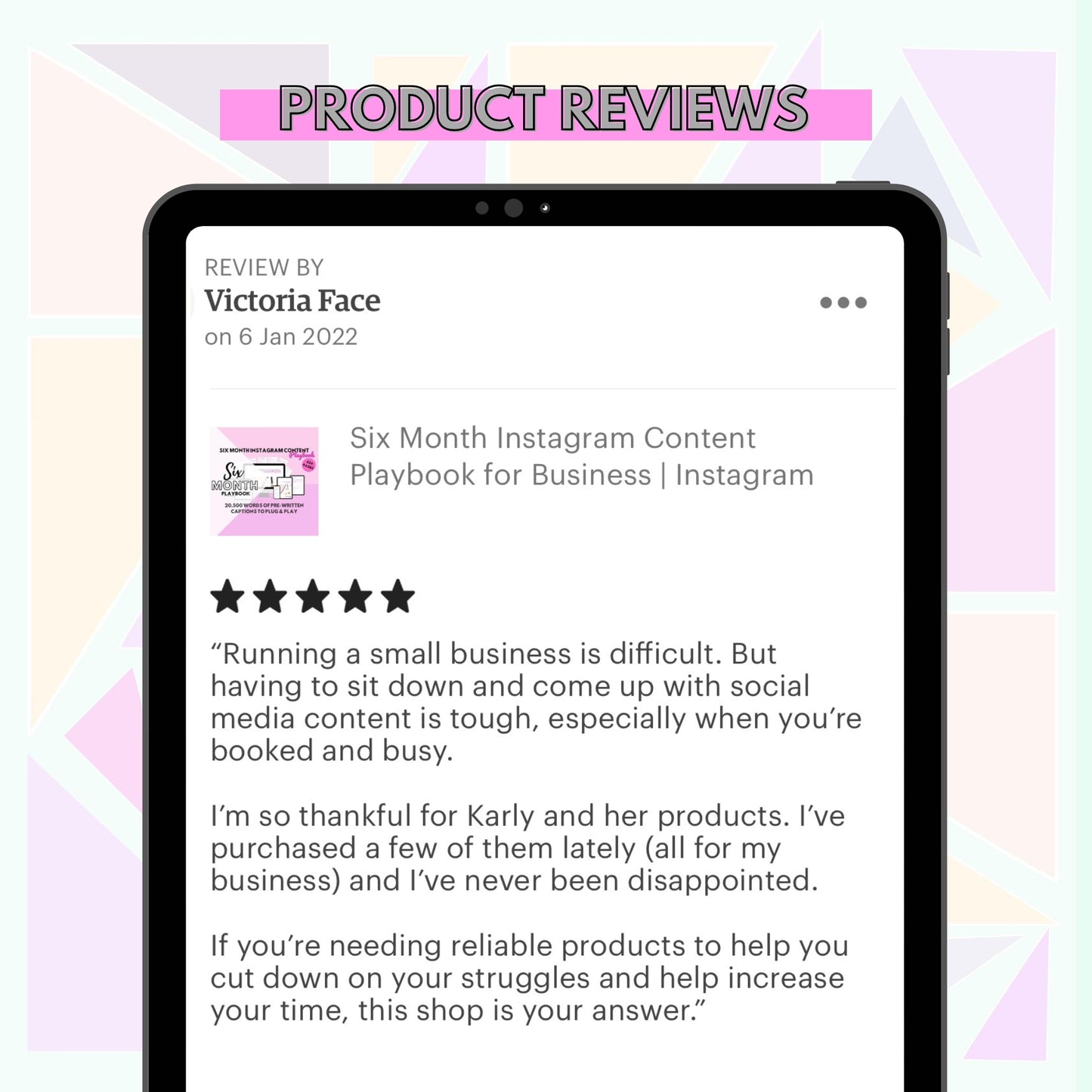 Six Month Instagram Content Kit - Instant download