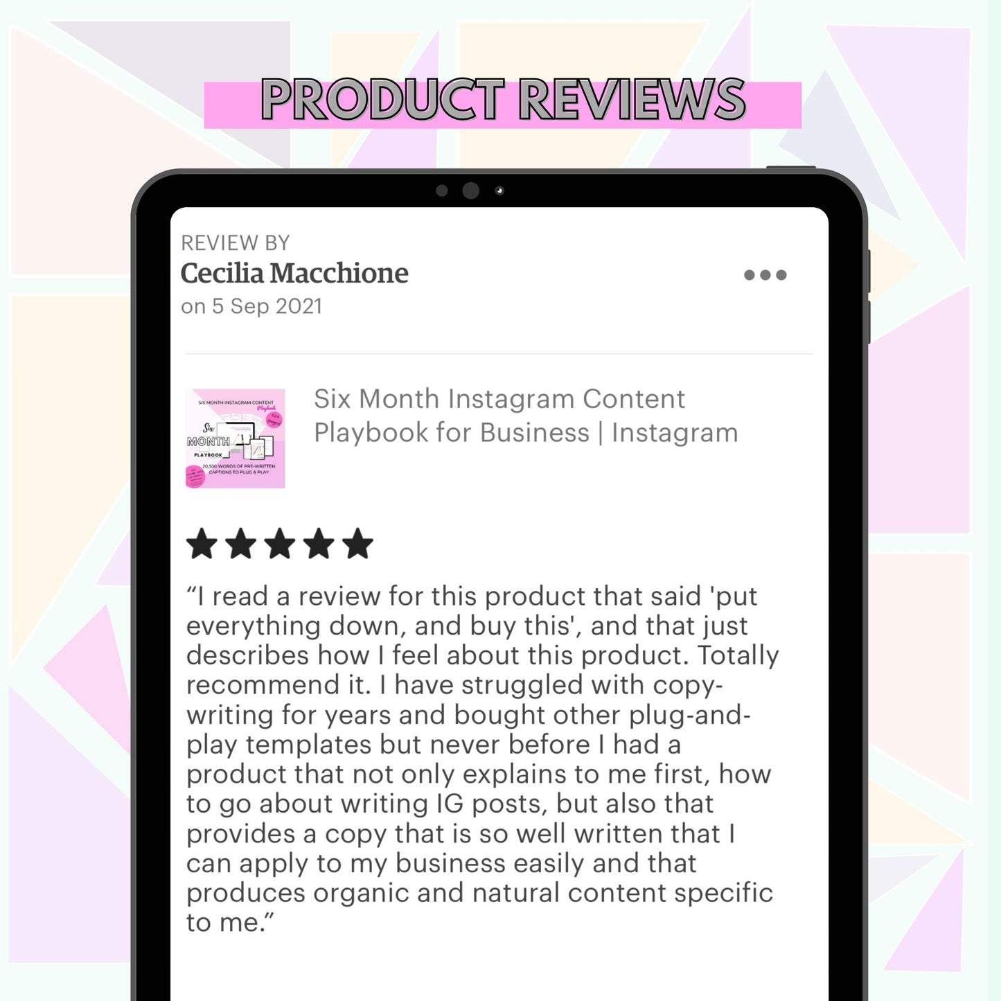 Six Month Instagram Content Kit - Instant download