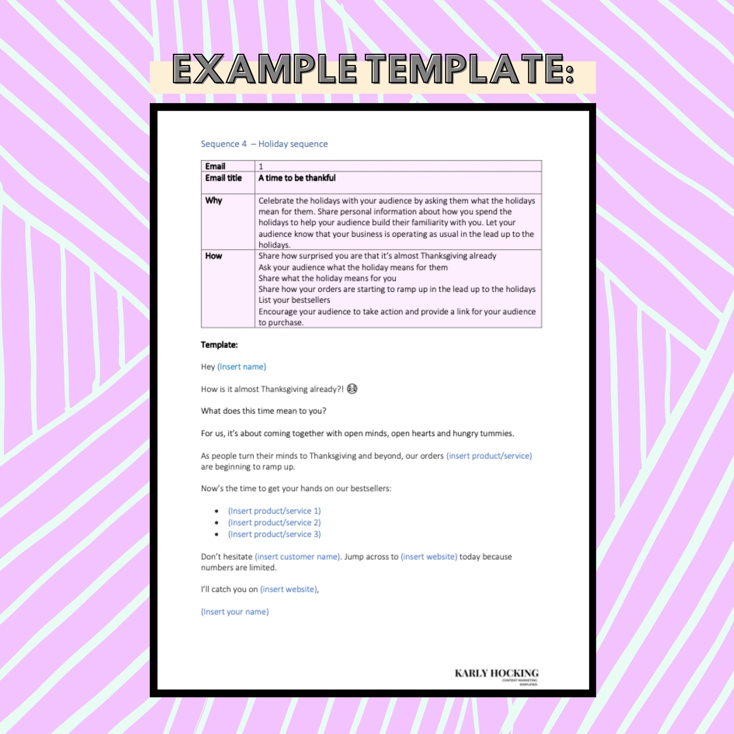 Email Marketing Sequence Templates & Guide - Instant download