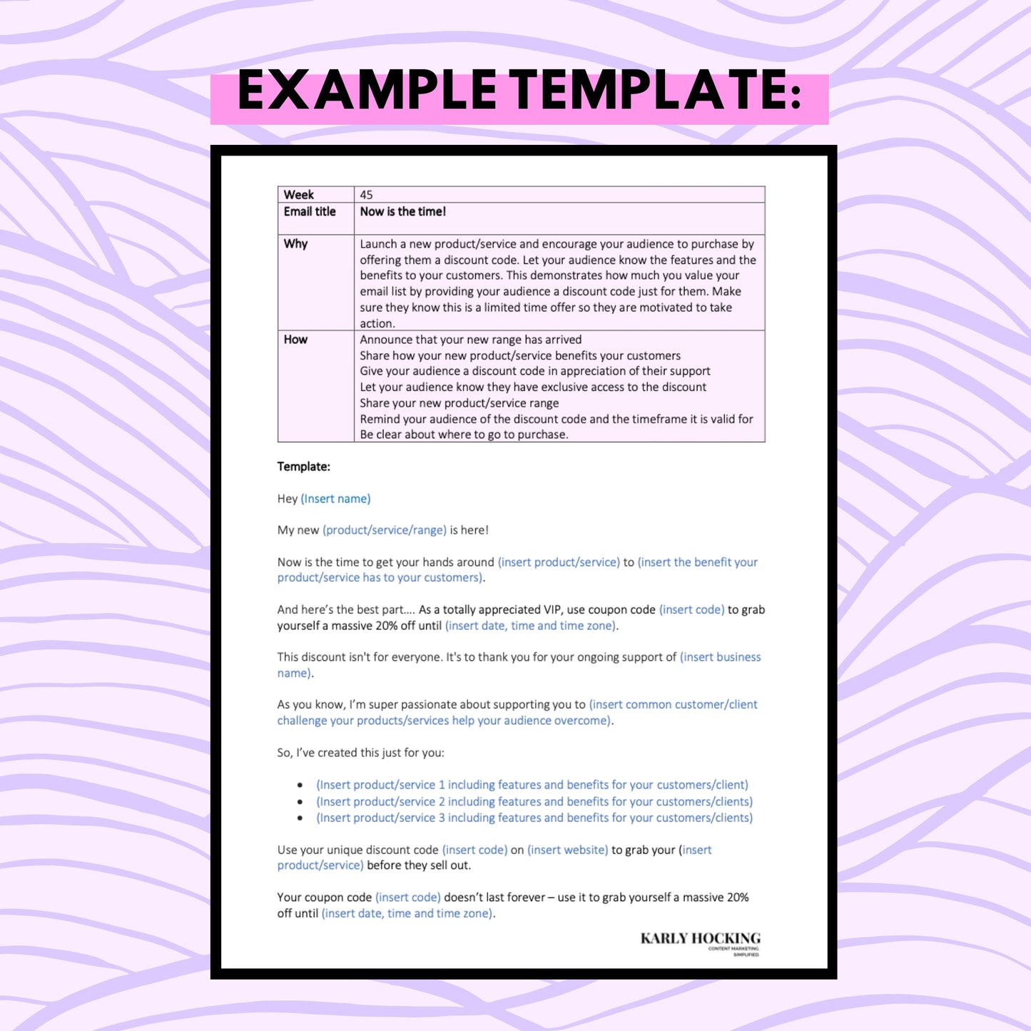 One Year Email Marketing Kit - Instant download