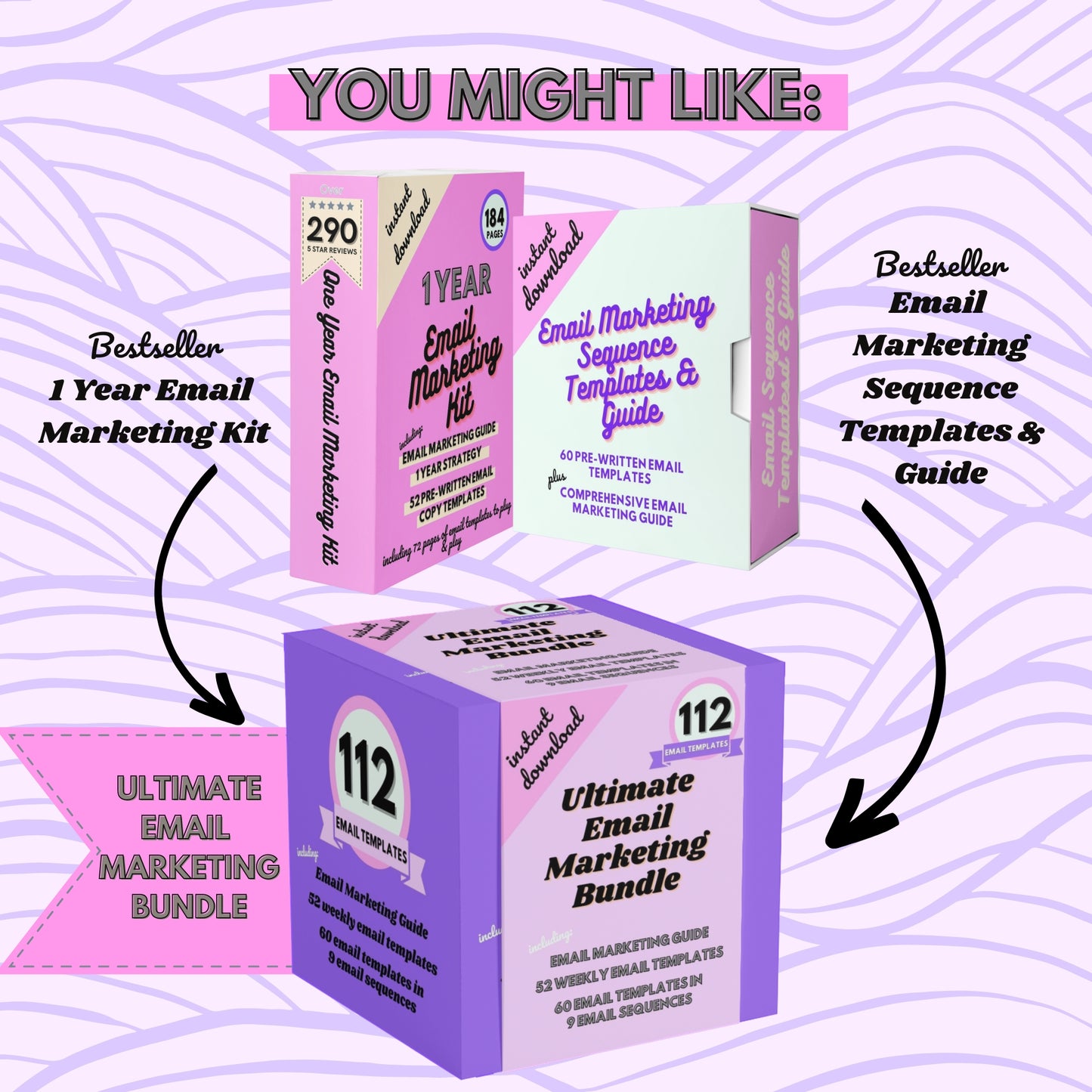 One Year Email Marketing Kit - Instant download