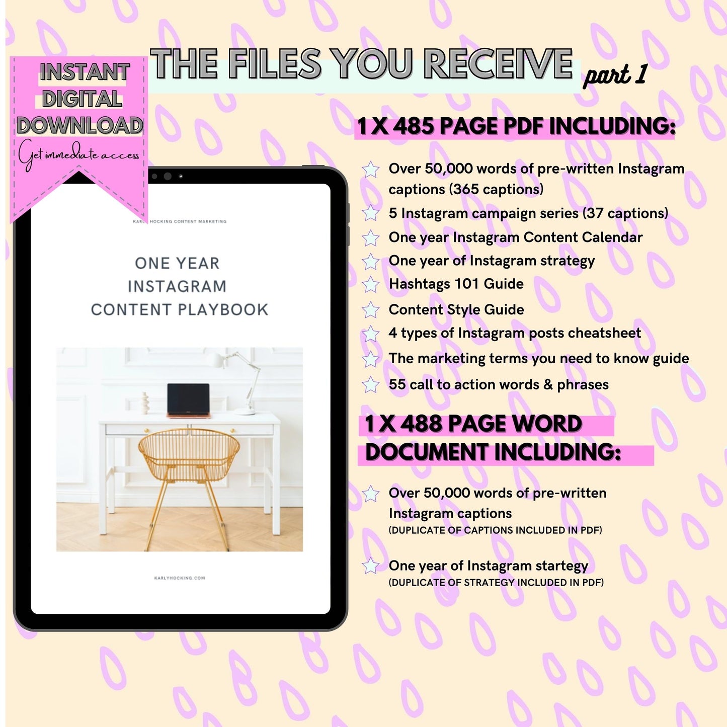 One Year Instagram Bundle - Instant download