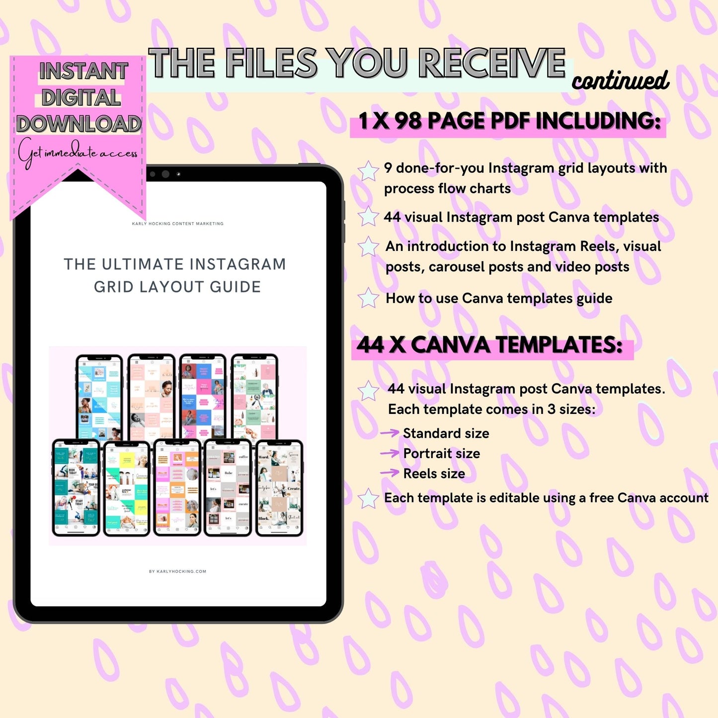 One Year Instagram Bundle - Instant download