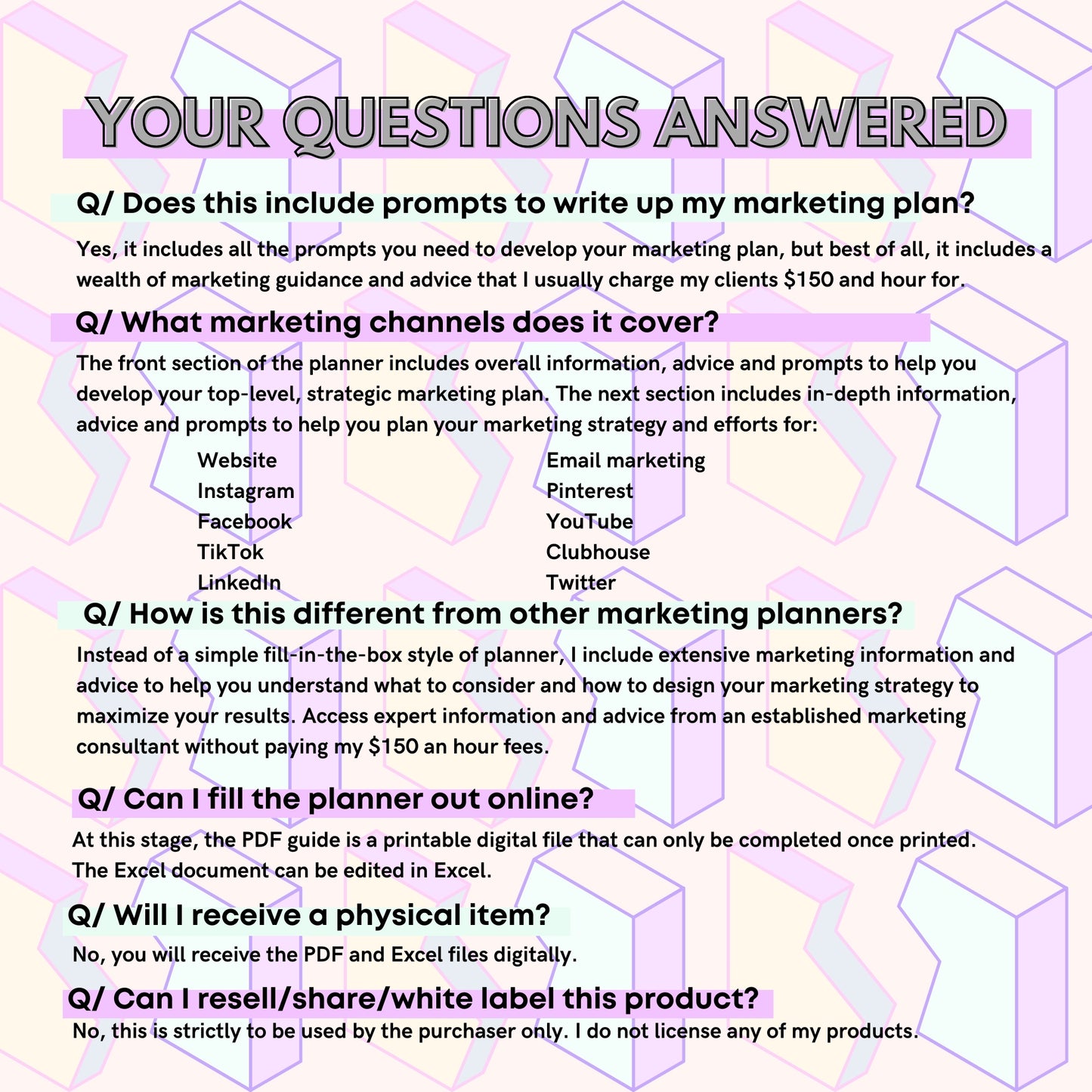 Ultimate Content Marketing Planner - US Letter size - Instant download