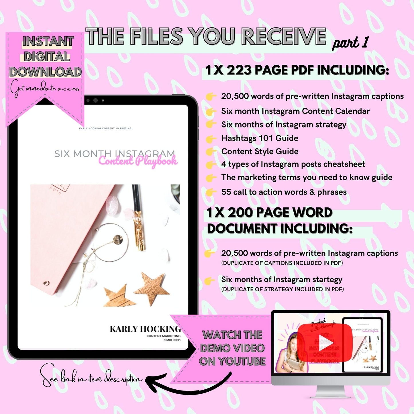 Six Month Instagram Marketing Bundle - Instant download