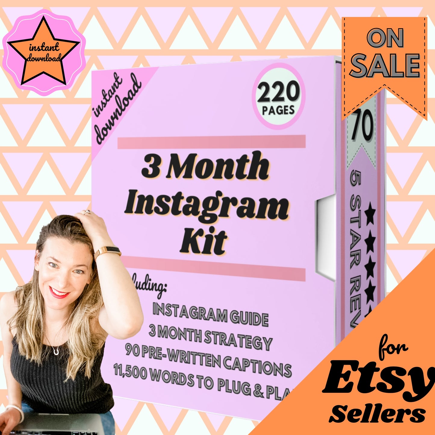3 Month Instagram Kit for Etsy Sellers - Instant download