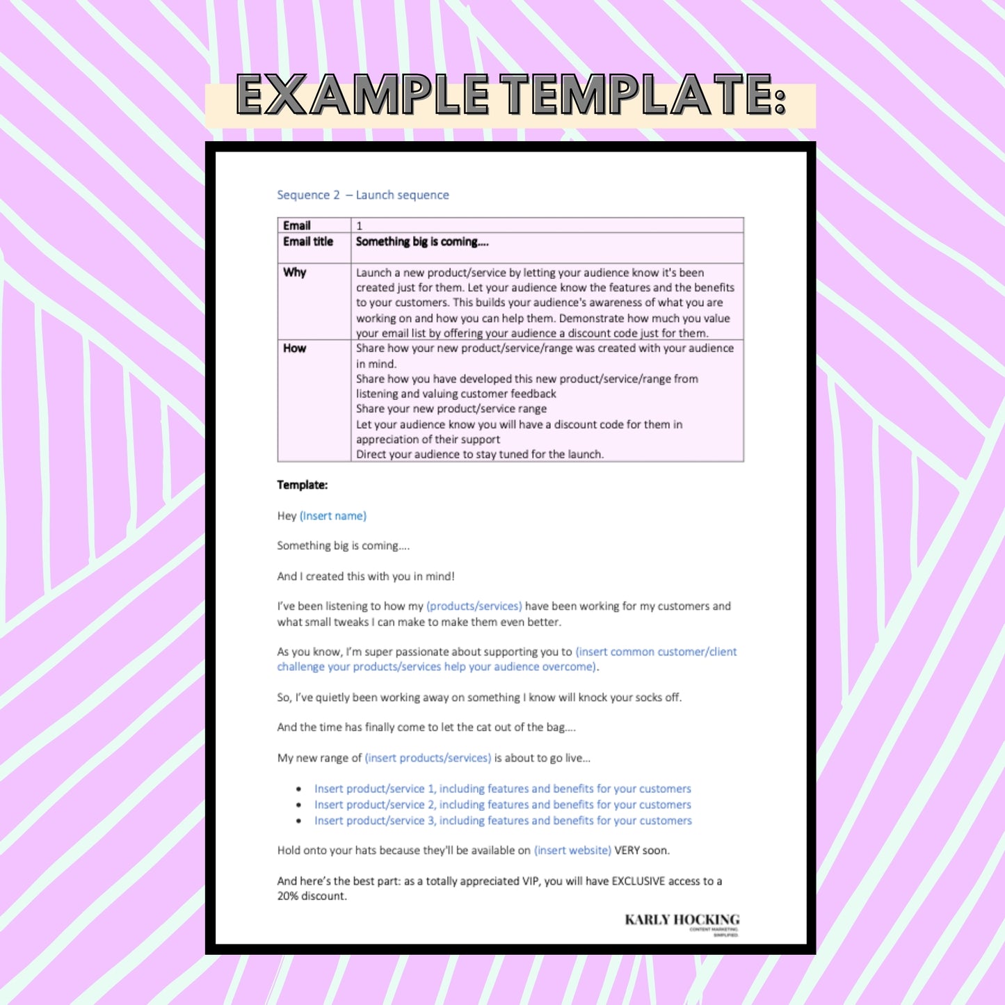 Email Marketing Sequence Templates & Guide - Instant download