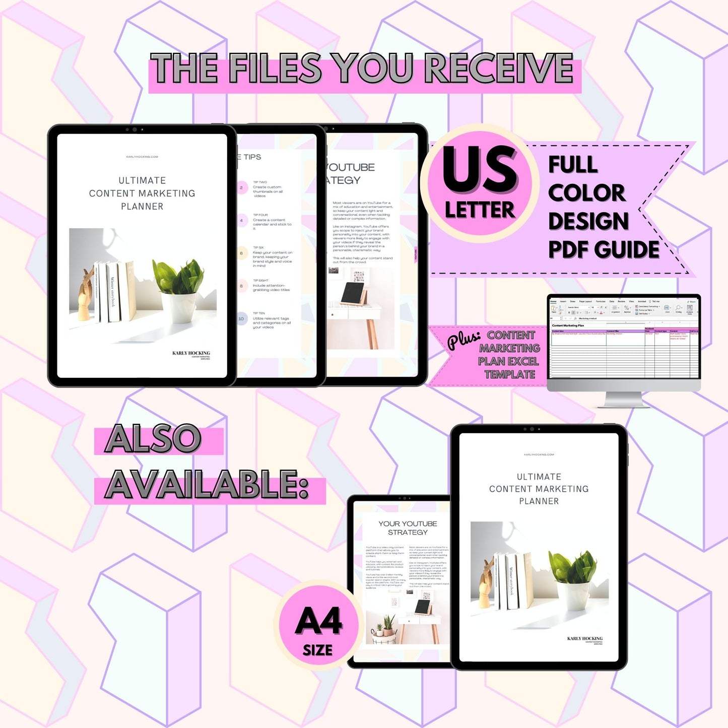 Ultimate Content Marketing Planner - US Letter size - Instant download