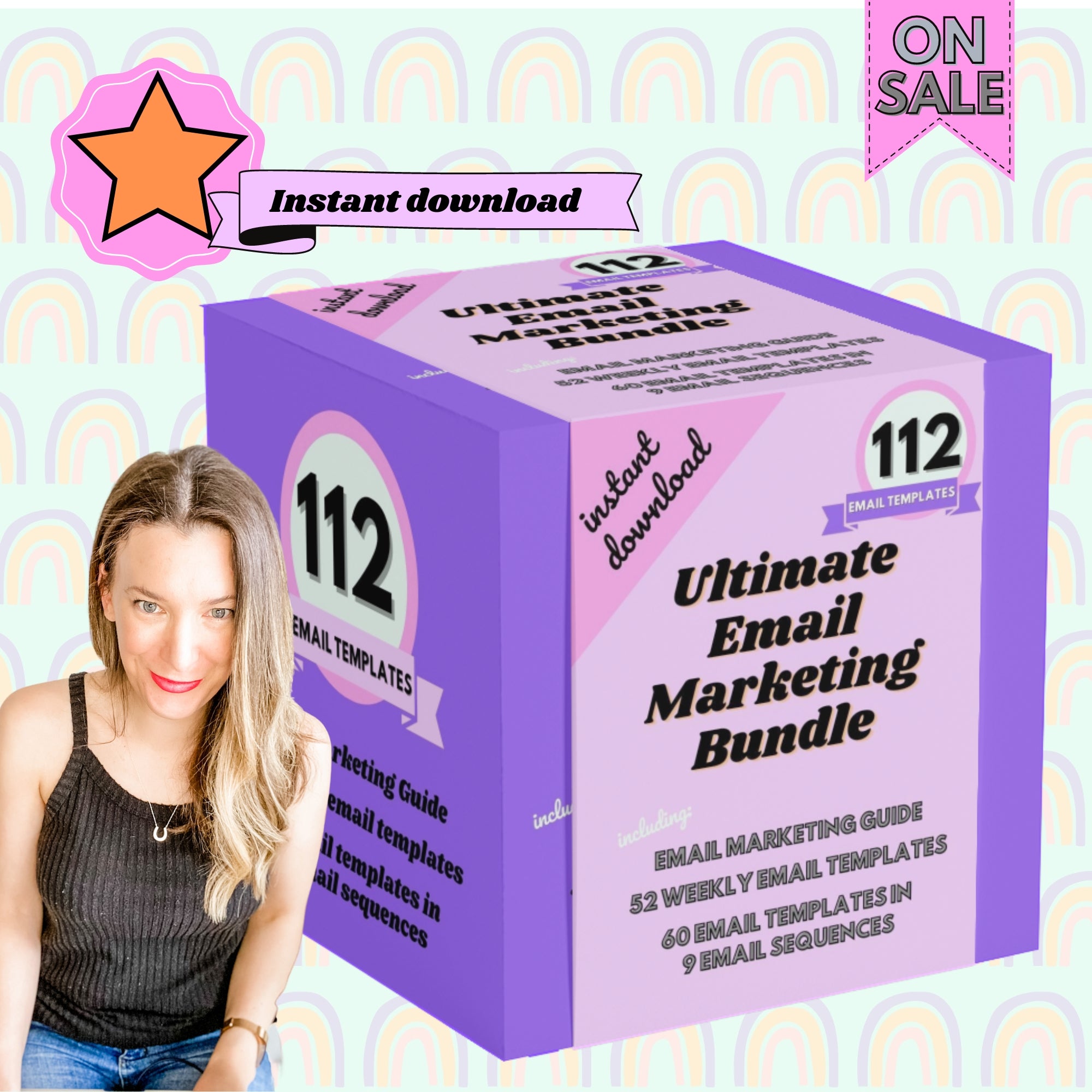 email templates - bundle pack - 50+ on yellow images... Ultimate Email Marketing Bundle - Instant download – Karly Hocking ...